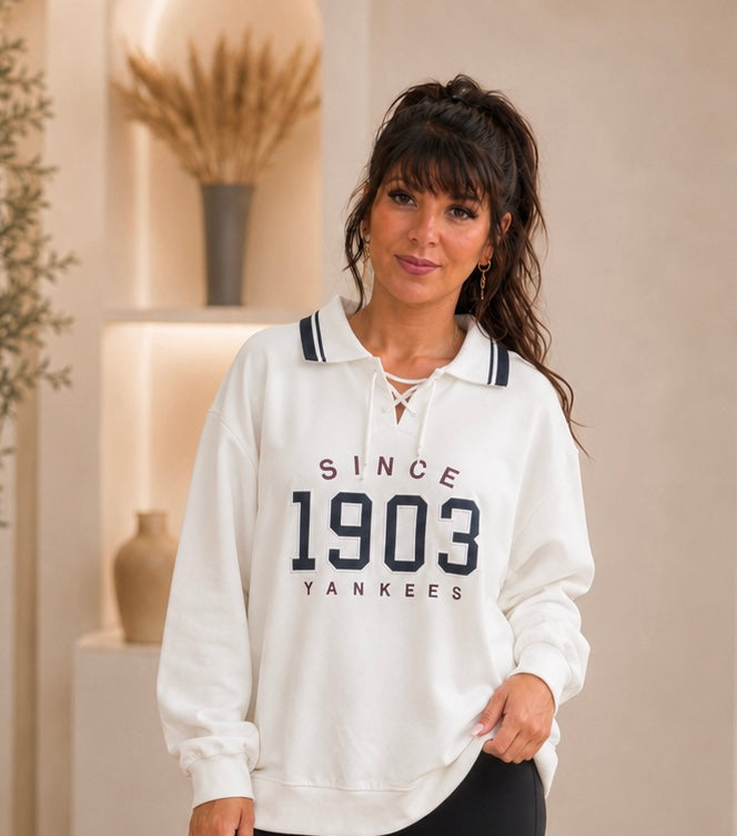 Sweat col polo tendance