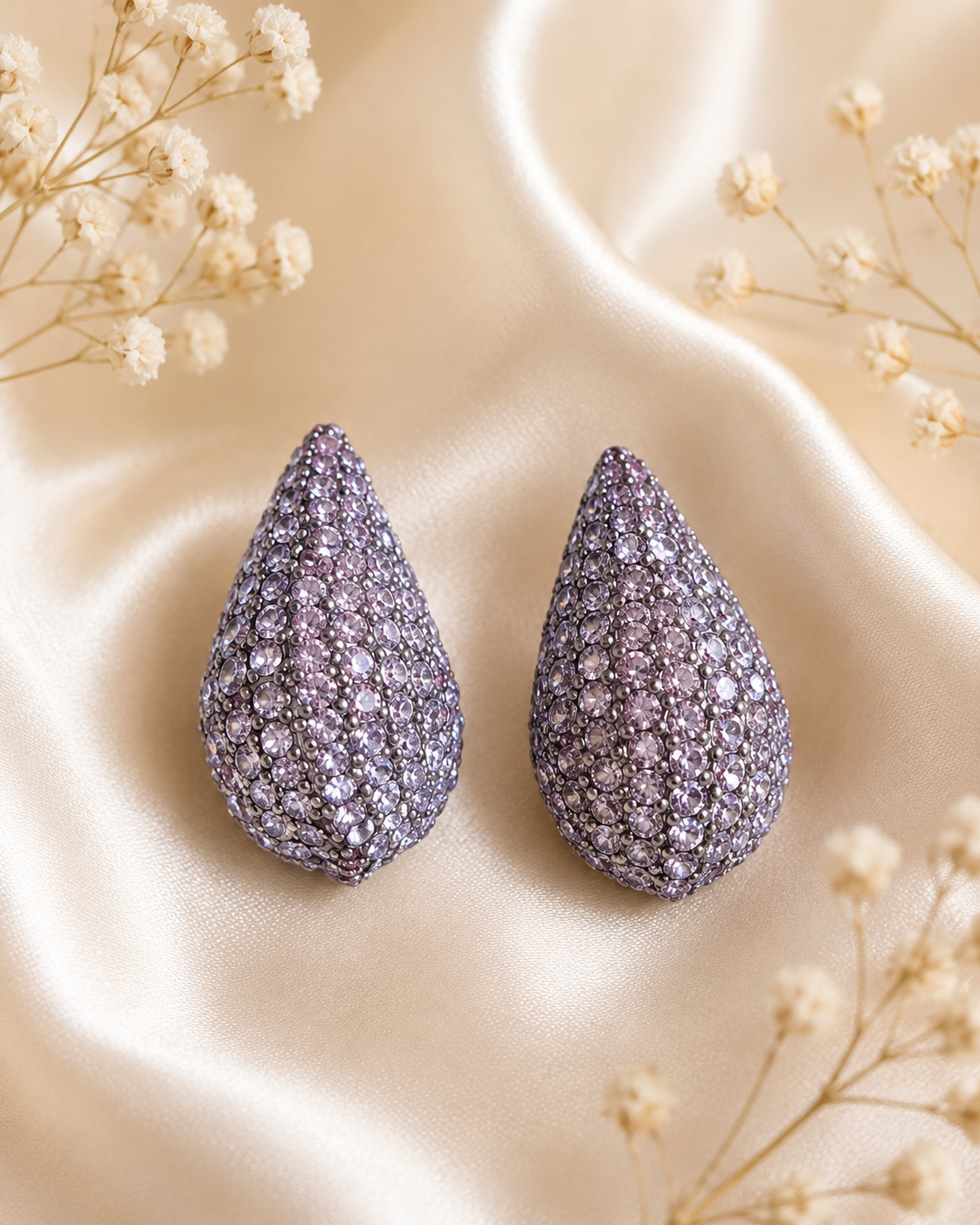 Boucles d'oreilles goutte strass