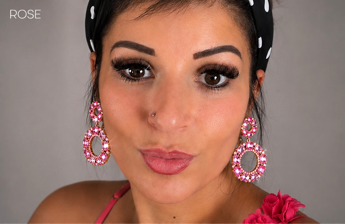 Boucles d’oreilles Cristal Double Cercle