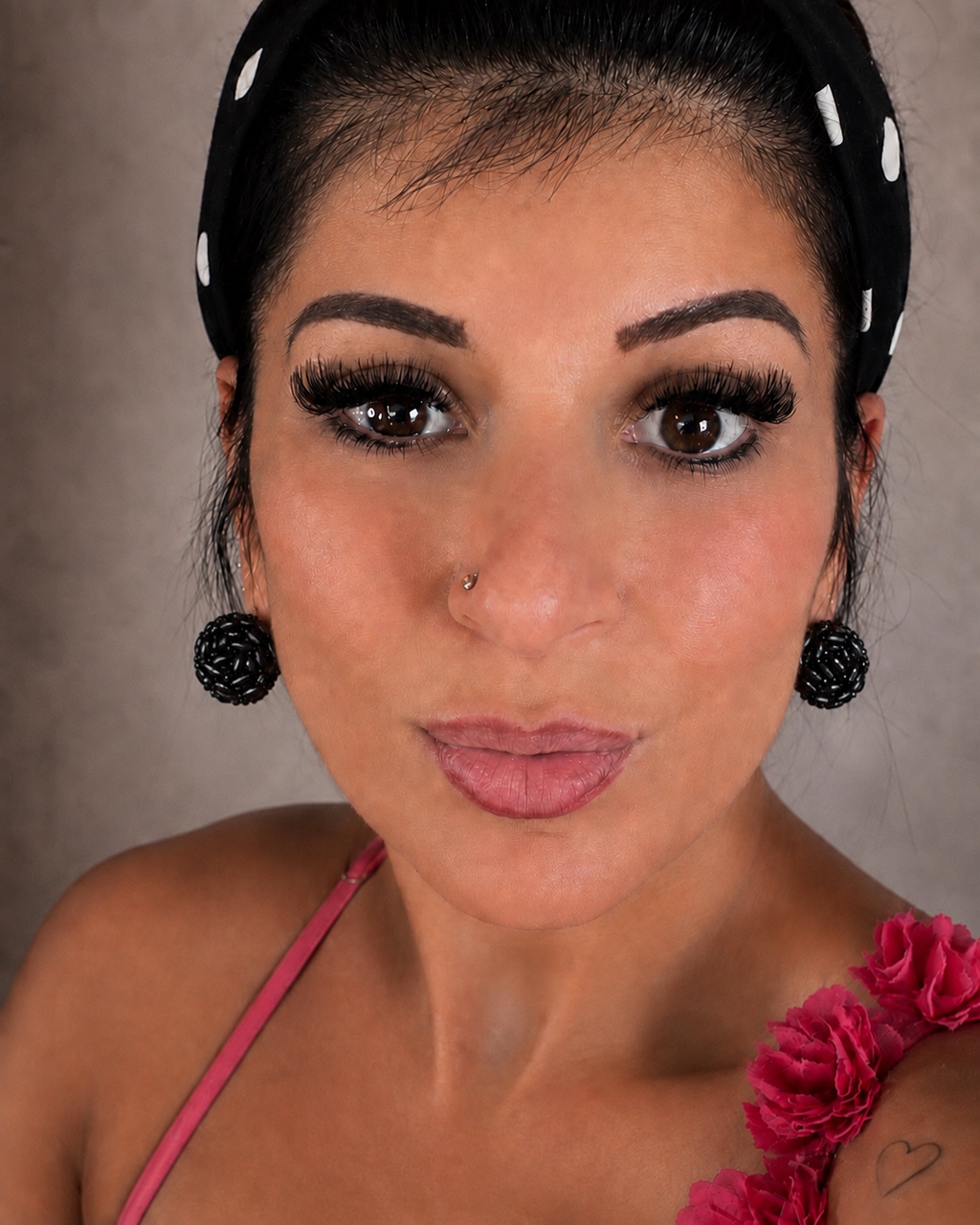 Boucles d'oreilles rondes perlées
