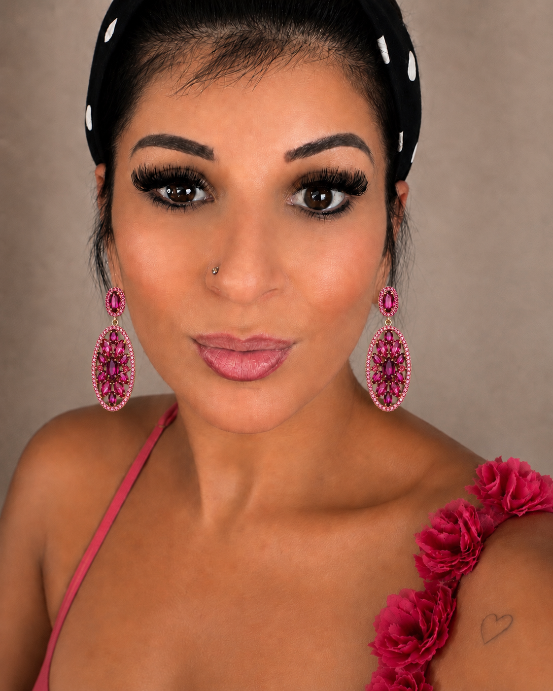Boucles d'oreilles pendantes strass
