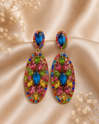 Boucles d'oreilles pendantes strass
