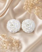 Boucles d'oreilles rondes perlées