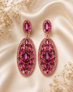 Boucles d'oreilles pendantes strass