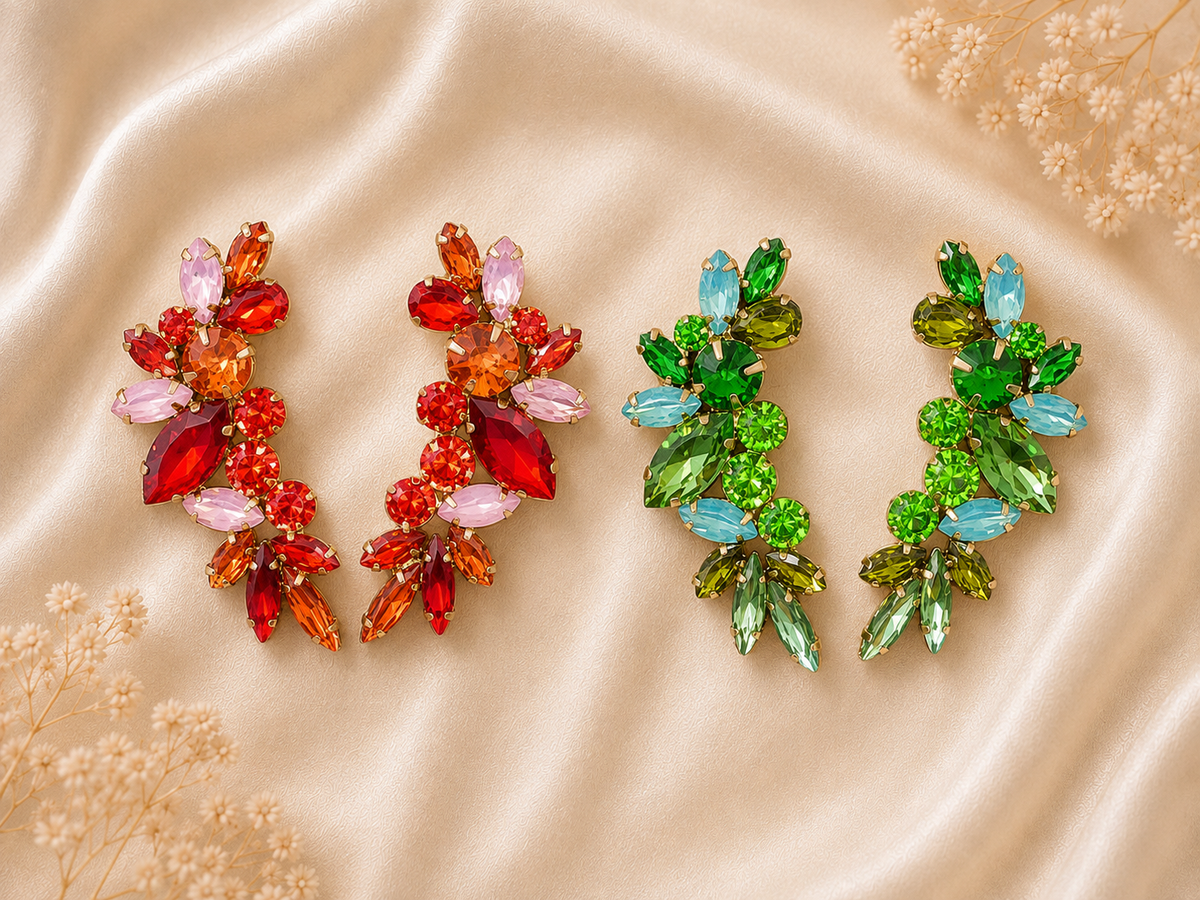 Boucles d’oreilles Cristal Jardin