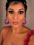 Boucles d'oreilles créoles strass Large