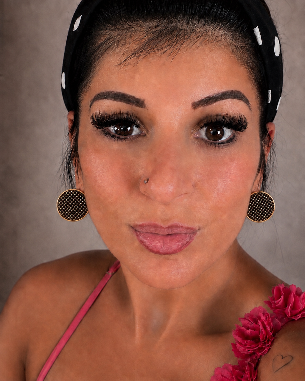 Boucles d'oreilles rondes strass