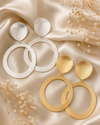 Boucles d'oreilles créoles graphiques