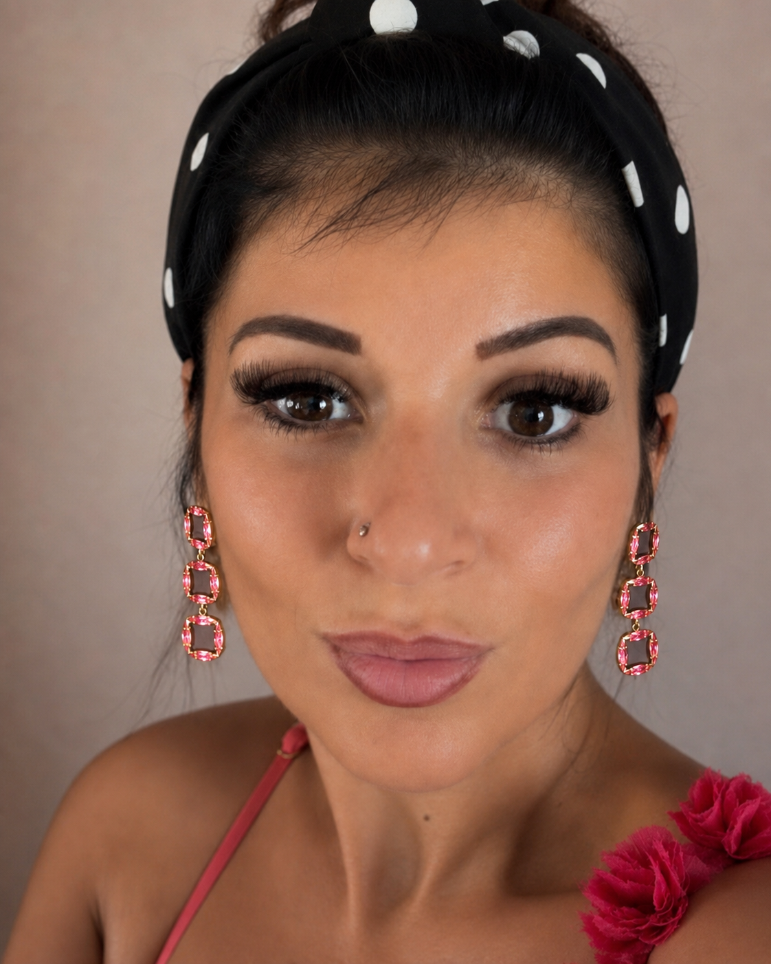 Boucles d’oreilles Cristal Triple Carré