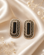 Boucles d'oreilles rectangulaires strass