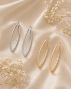 Boucles d'oreilles créoles texturées