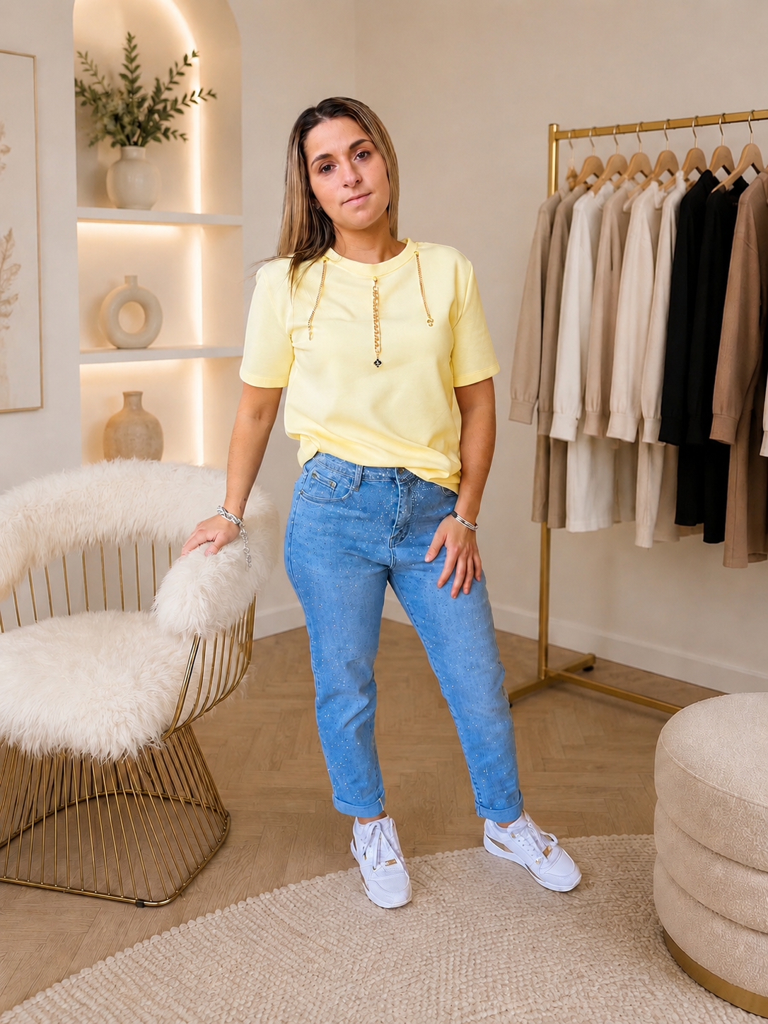 Blouse à chaînes bijoux