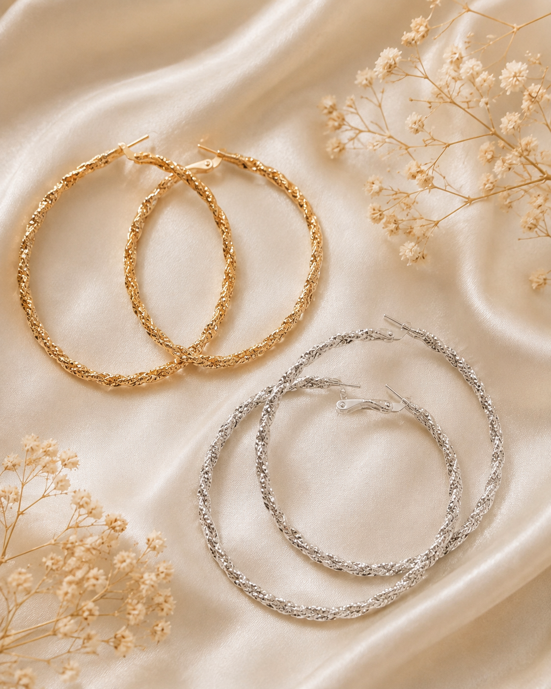Boucles d’oreilles Créoles Torsadées