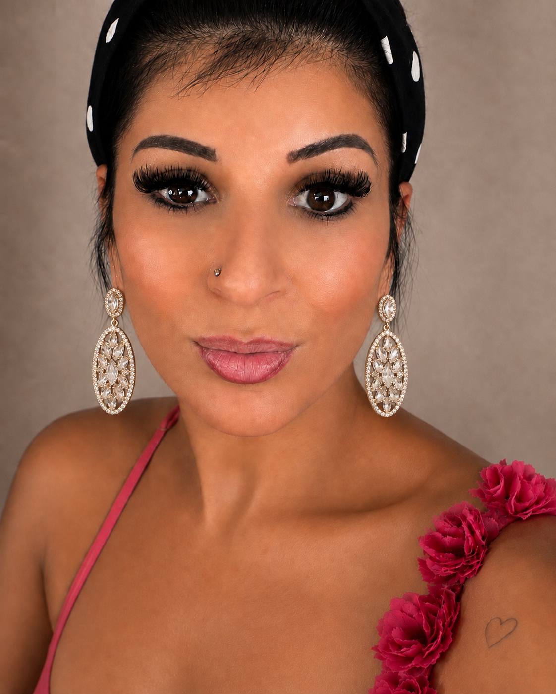 Boucles d'oreilles pendantes strass