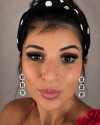 Boucles d’oreilles Cristal Triple Carré