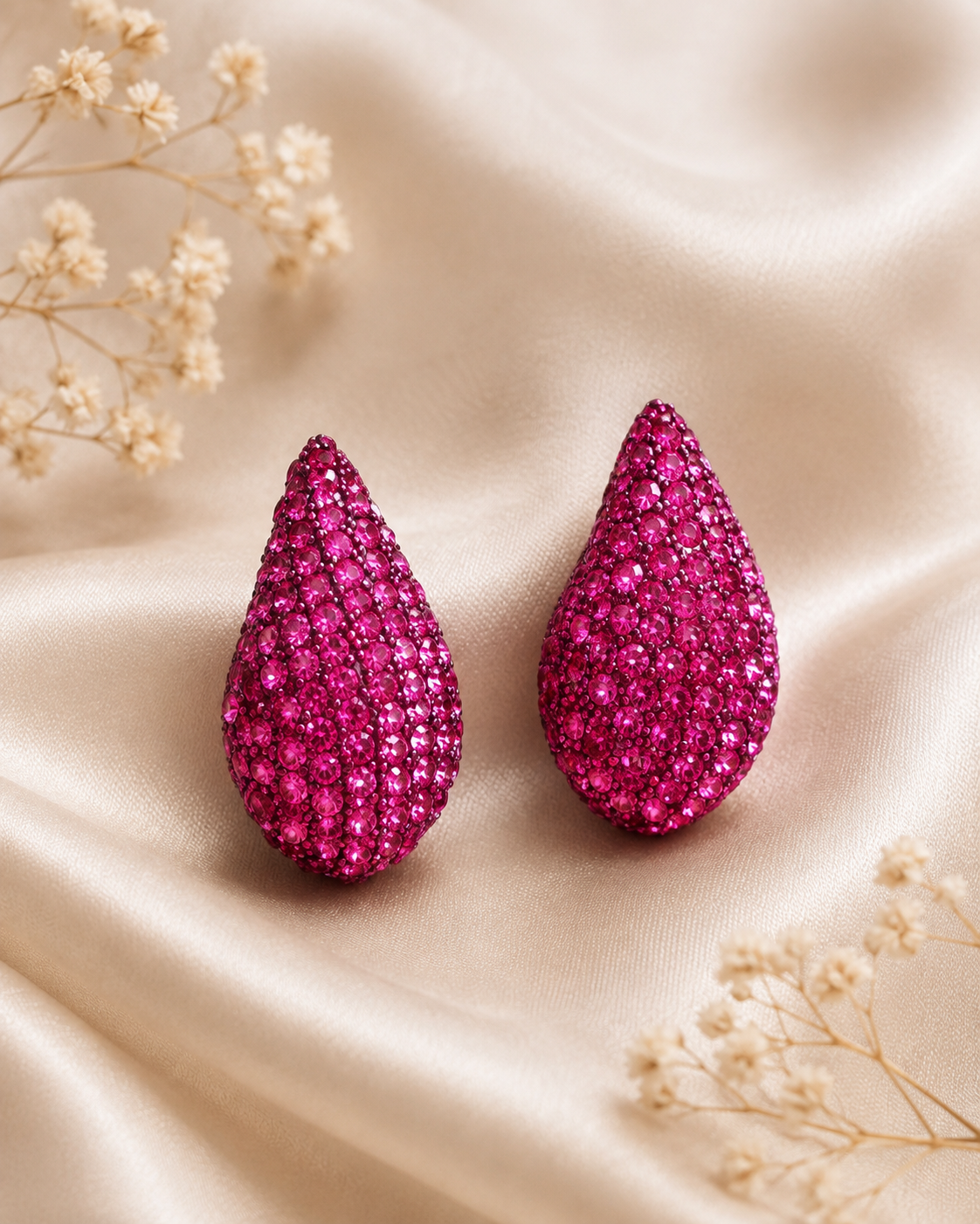 Boucles d'oreilles goutte strass