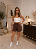 Short taille haute à nouer