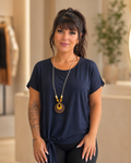 T-shirt fluide avec collier
