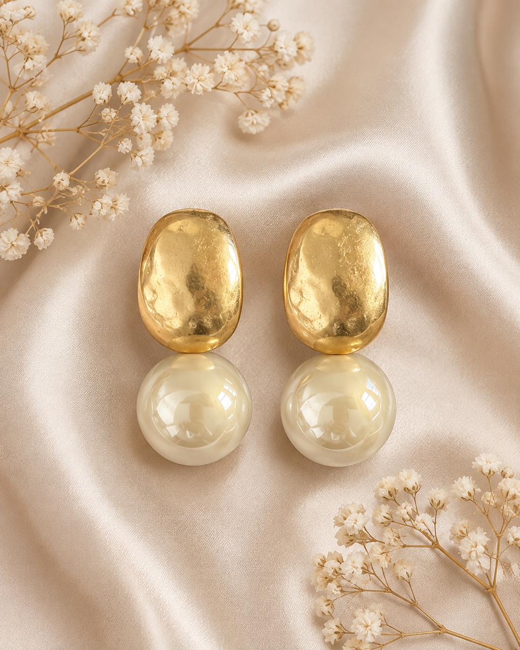 Boucles d'oreilles pendantes perle