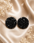 Boucles d'oreilles rondes perlées