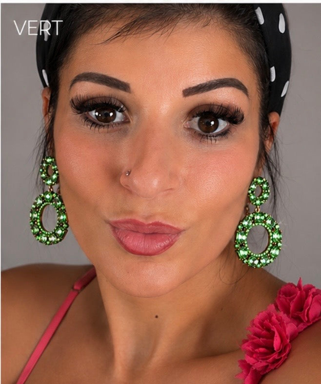 Boucles d’oreilles Cristal Double Cercle