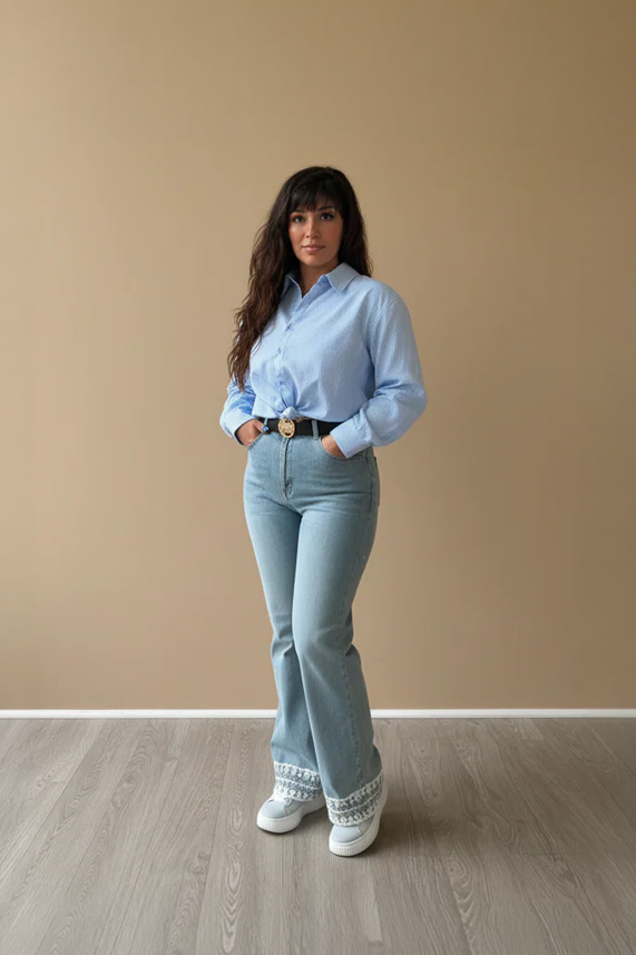 Jean Flare Dentelle