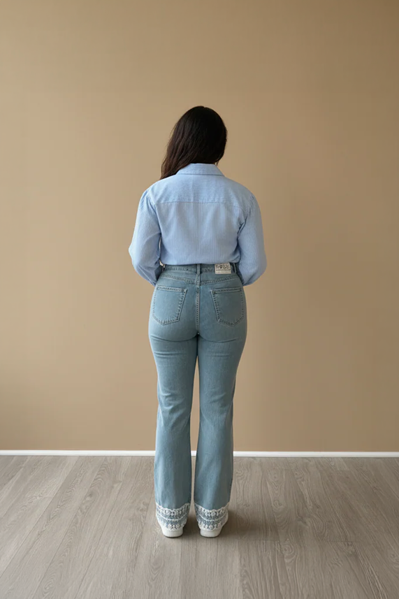 Jean Flare Dentelle